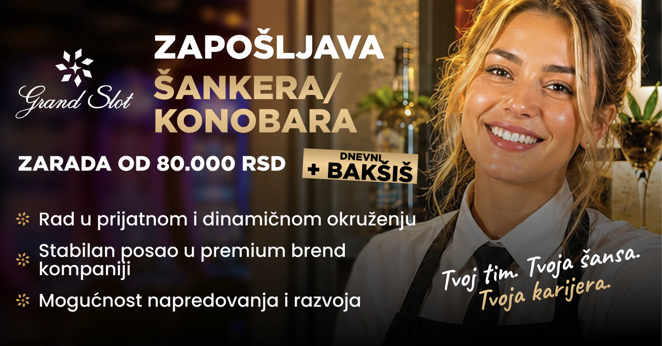 Grand Slot Club | Posao | Konobar/Šanker